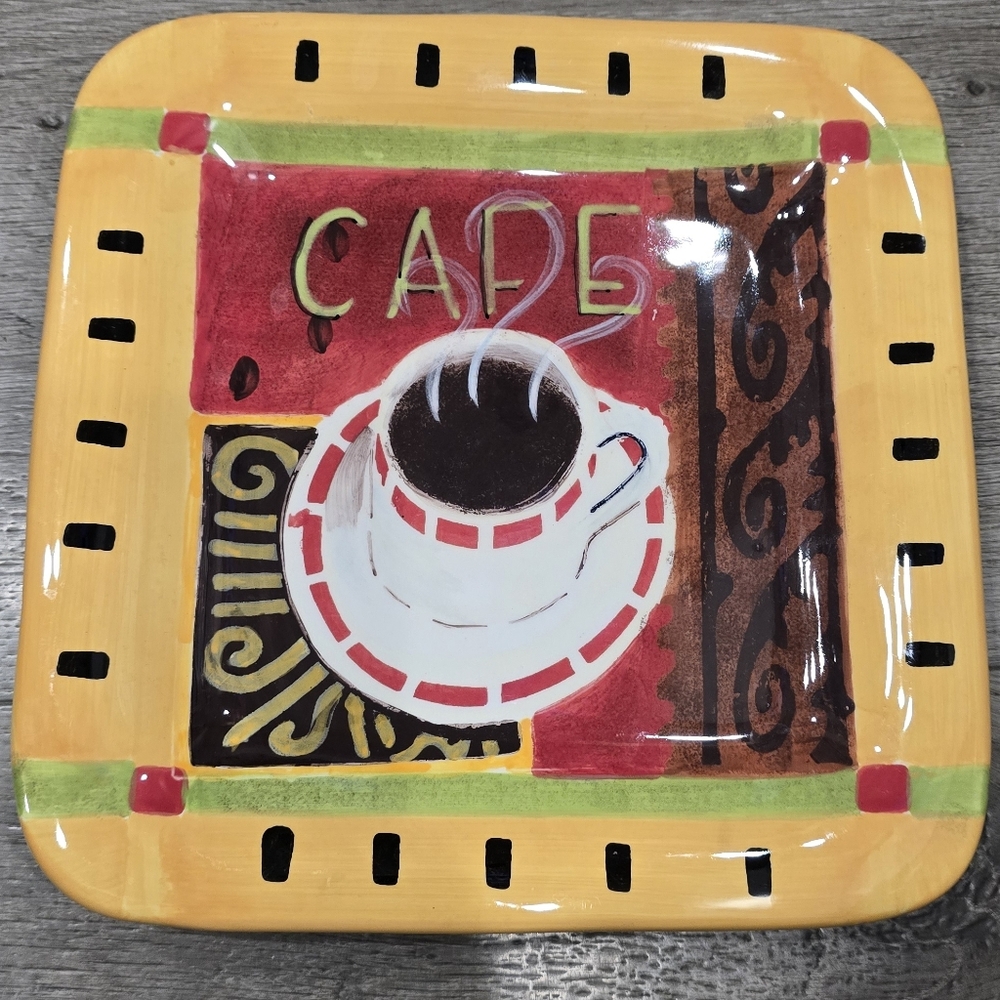Cafe Plate Wall Hanging 8.5" Jennifer Brinley
